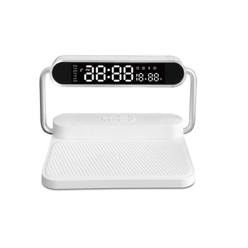 5 in 1 Wireless Charging Station Bluetooth Speaker Reminder Clock Portable Speaker with Alarm Clock Music Playback Night Ligh