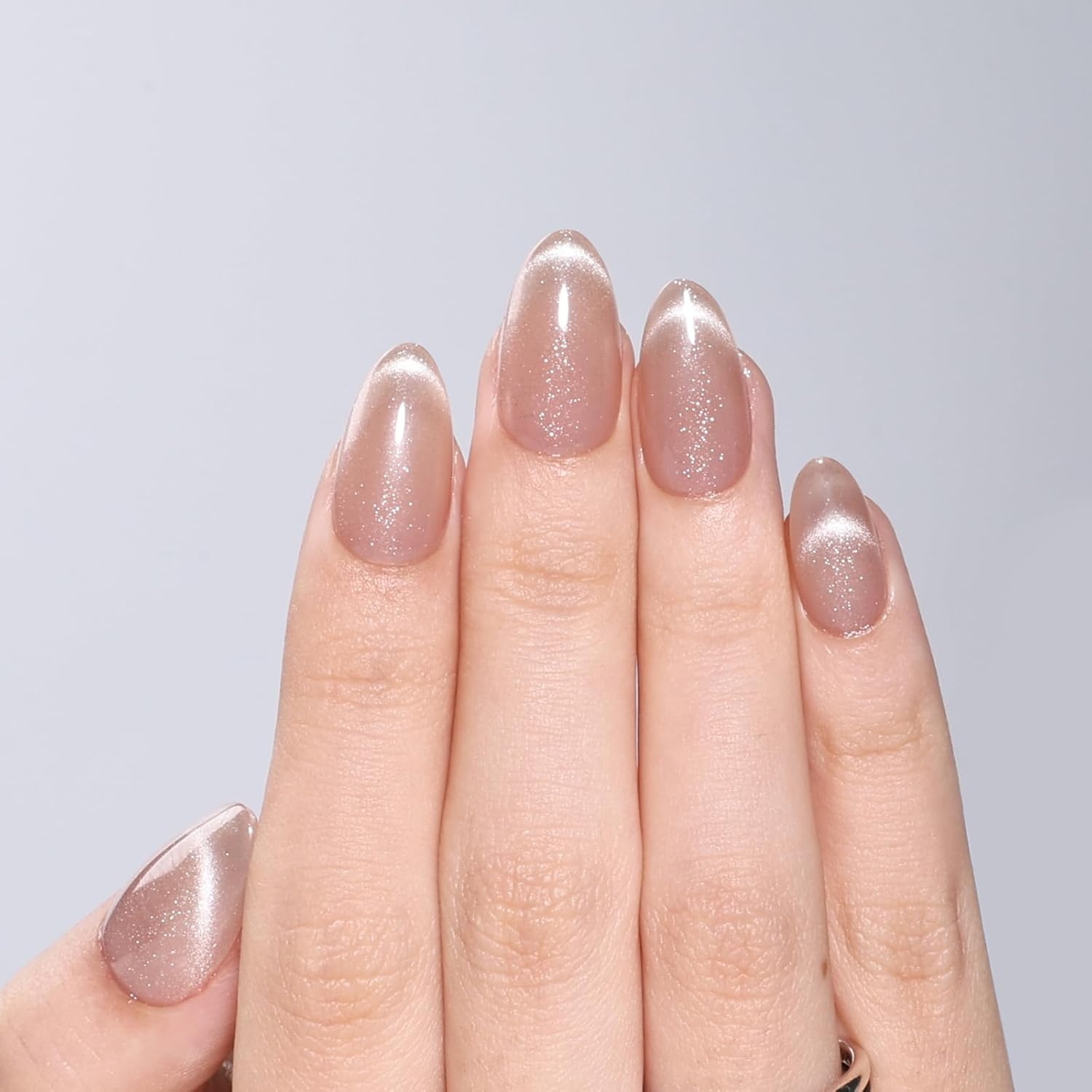 Cat Eye Press On Nails - Short Almond Cat