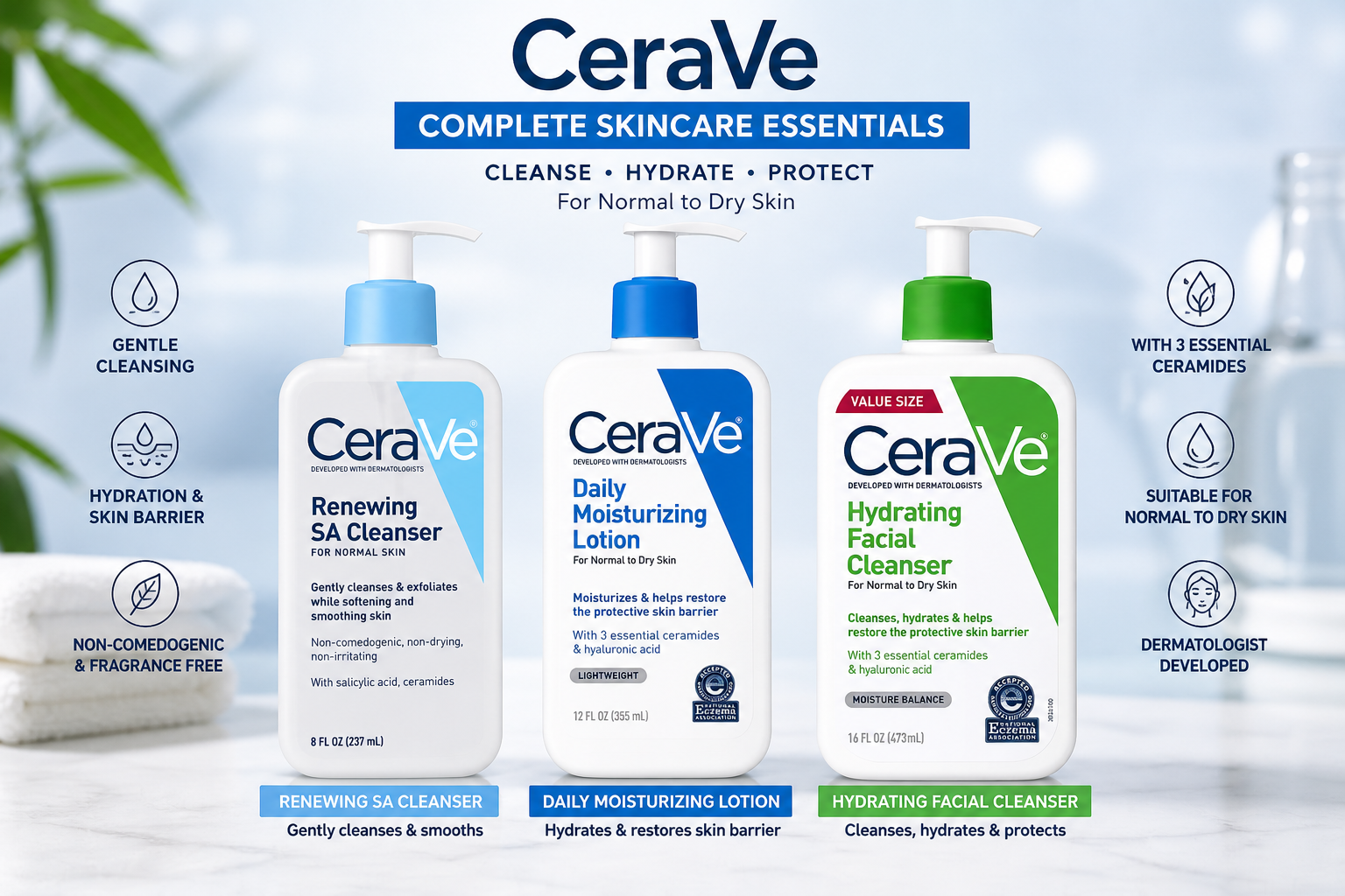Crave Cleanser, Moisturizer & Facial Kit.(Any  Pack of 3)