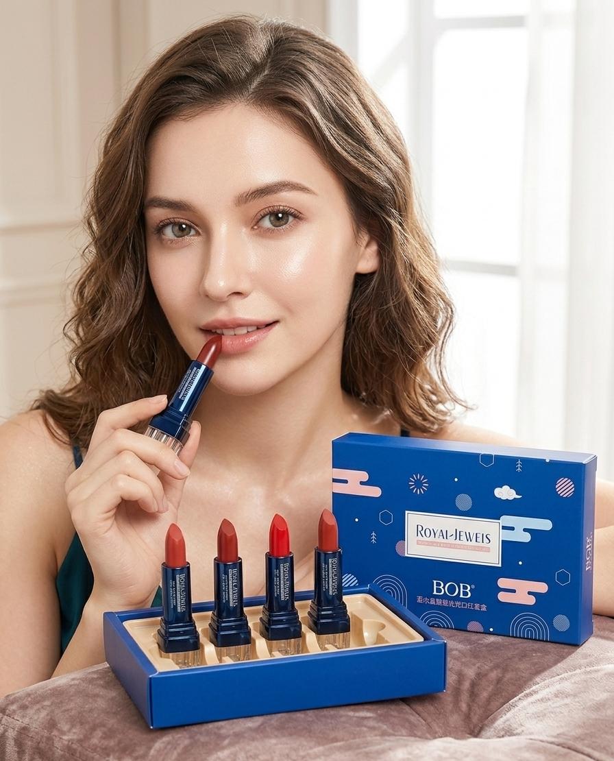Royal Lipstick Set – 4 Gorgeous Shades Box ( From England )