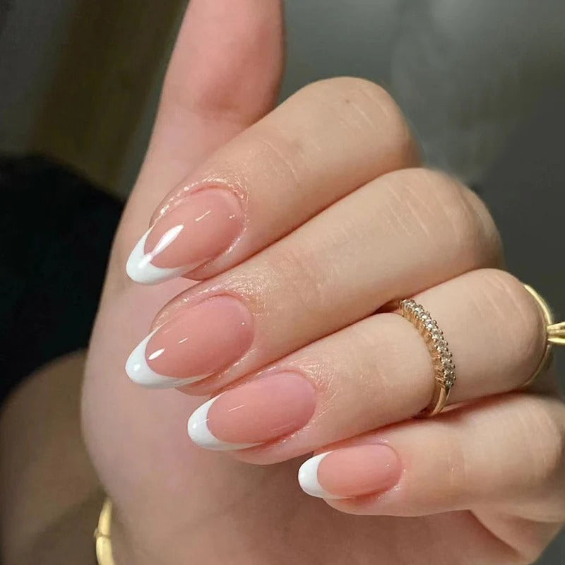 Nails-02-Medium Length Almond nails- Free 24 pc Sticker Sheet included